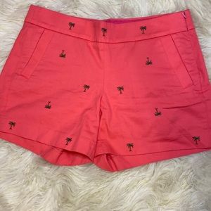 J.CREW pink shorts with palm trees size 6